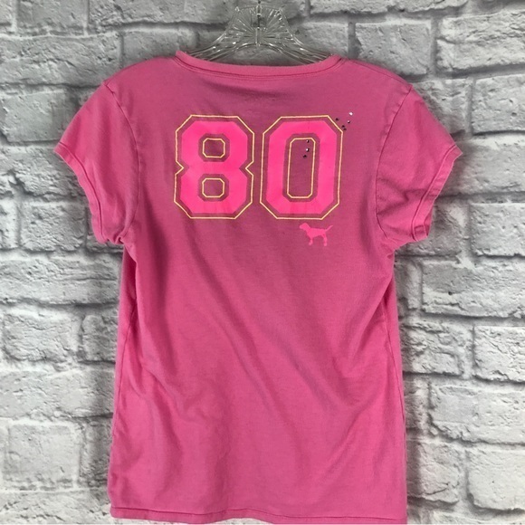 RARE‎ VINTAGE Y2K PINK Victoria’s Secret Ombré Graphic Rhinestones Tee - Picture 2 of 8